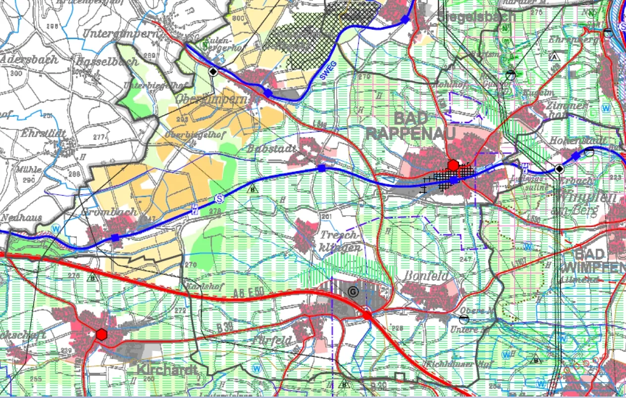 Raumnutzungskarte Bad Rappenau (Quelle: Regionalverband Heilbronn-Franken)