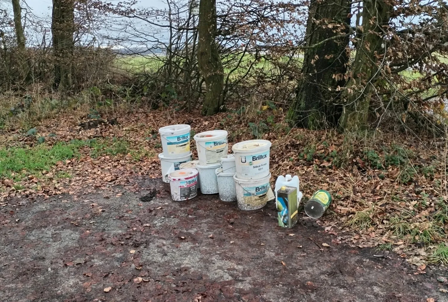 Müllablagerung am "Gimperner Eck" (Foto: Bauhof Bad Rappenau)