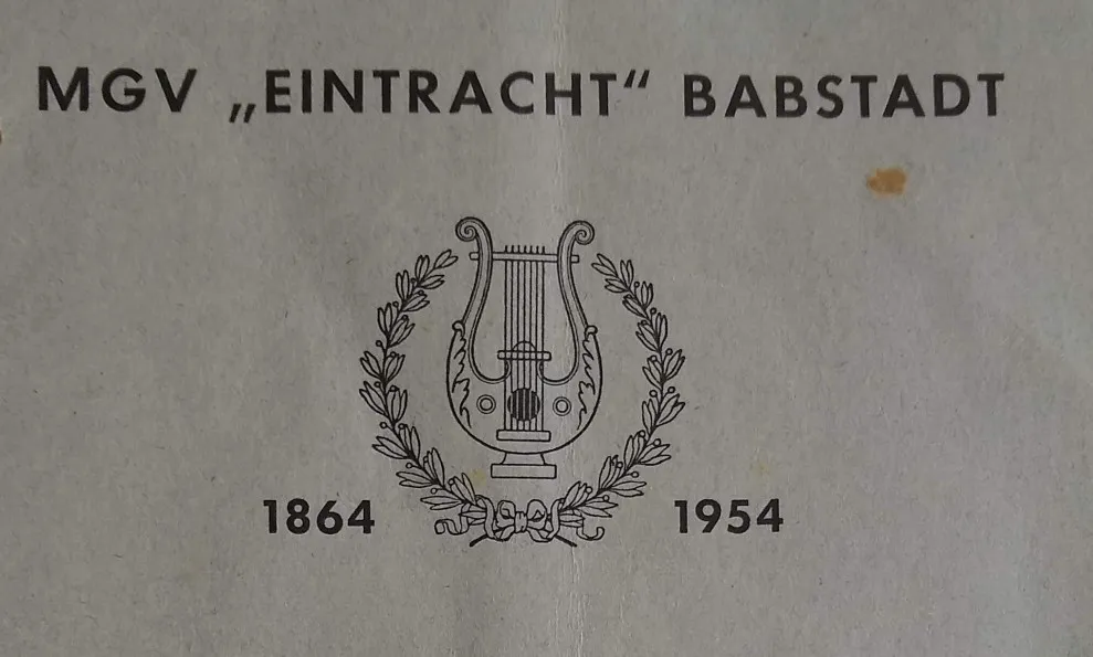 Festschrift 90 Jahre MGV Babstadt von 1954 (Bild: Stadt Bad Rappenau)