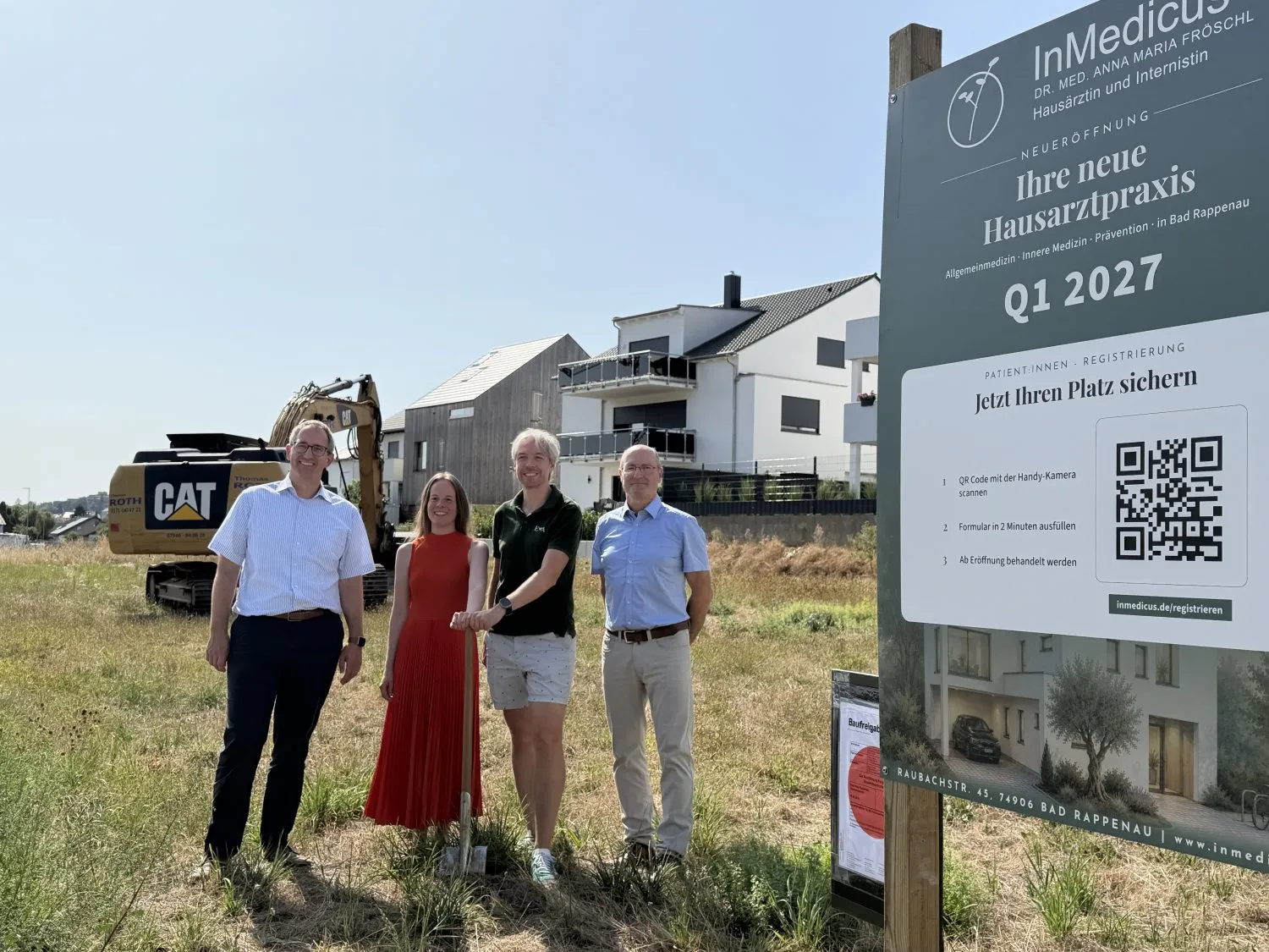 Spatenstich für die neue Hausarztpraxis im Baugebiet Kandel (Bild: Stadt Bad Rappenau)