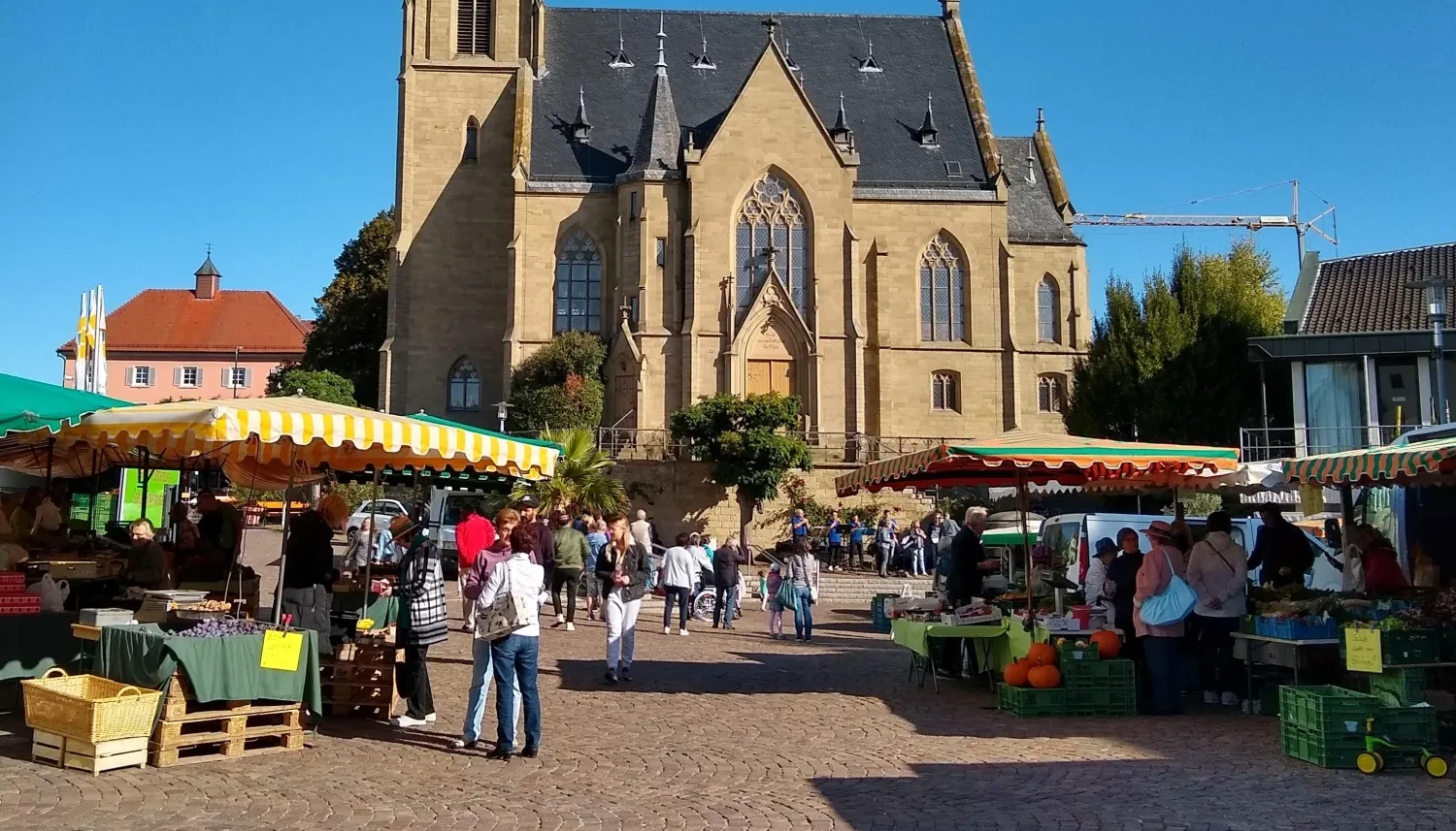 Wochemarkt auf dem Kirchplatz (Bild: Stadt Bad Rappenau)